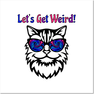 Let's Get Weird! Psychedelic Cat Posters and Art